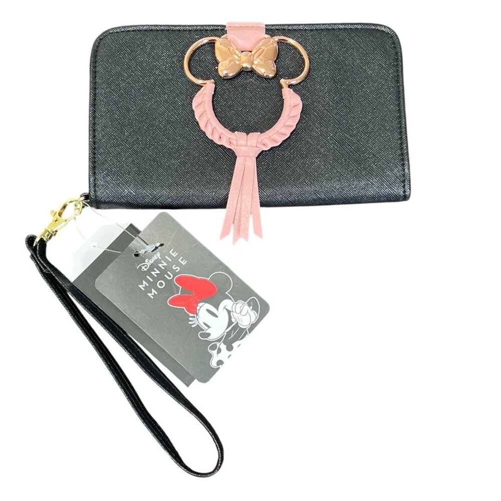 Disney Mickey & Minnie Mouse Polka Dot Crossbody Bag & 3 Wallet Bundle Gift Set - Picture 6 of 13